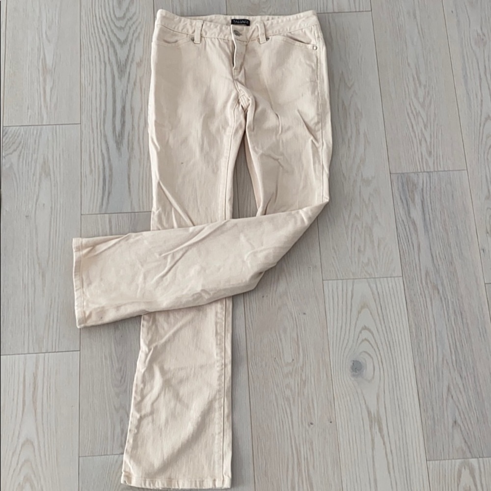 Tahari Off White Flare Jeans
